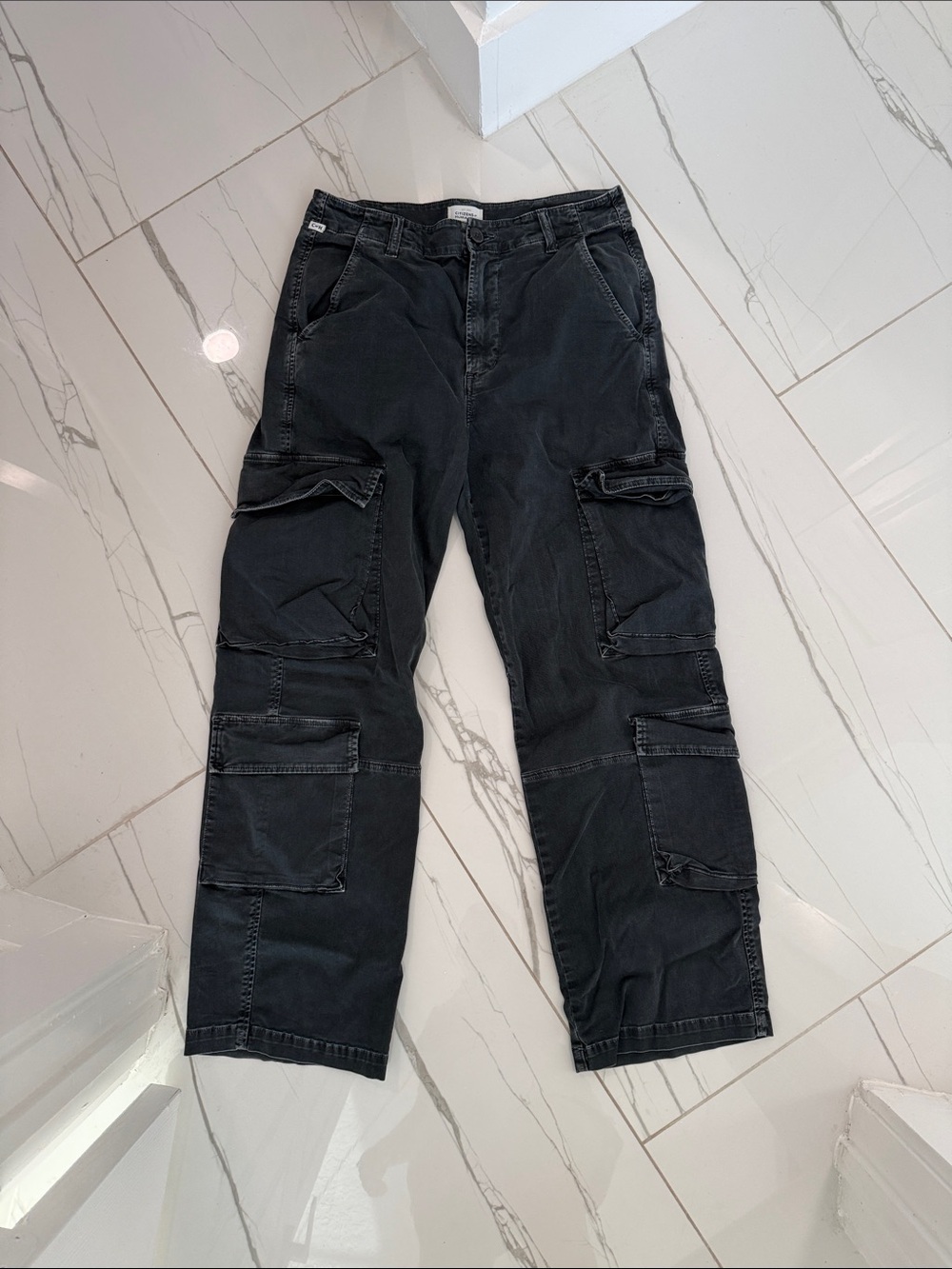 Citizens Of Humanity Black Wide-Leg Cargo Pants